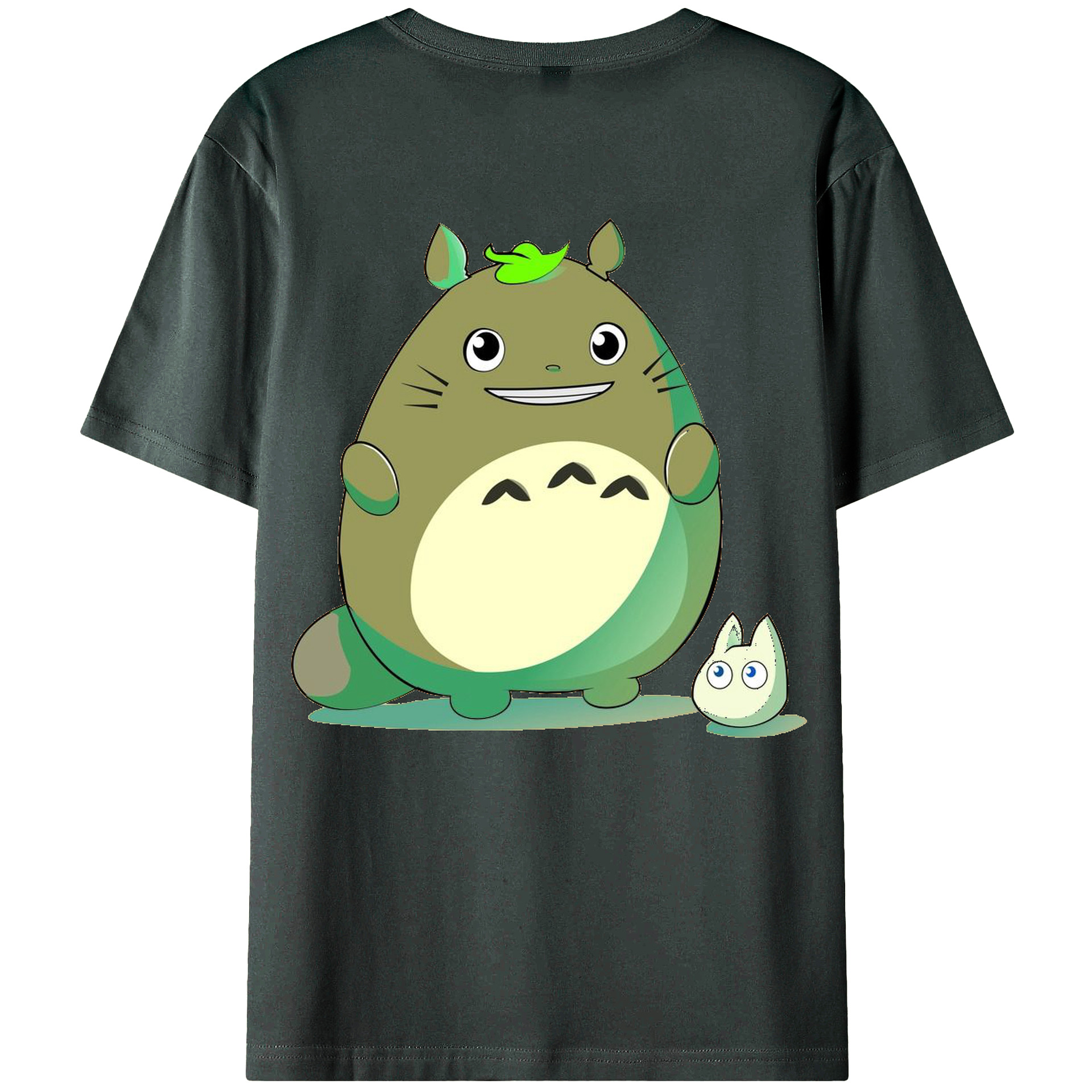 （画像用） となりのトトロ 草壁メイ 草壁サツキ My Neighbor Totoro Satsuki Kusakabe Mei Kusakabe 綿100％ メンズ半袖Tシャツ（バックプリント） 通気性